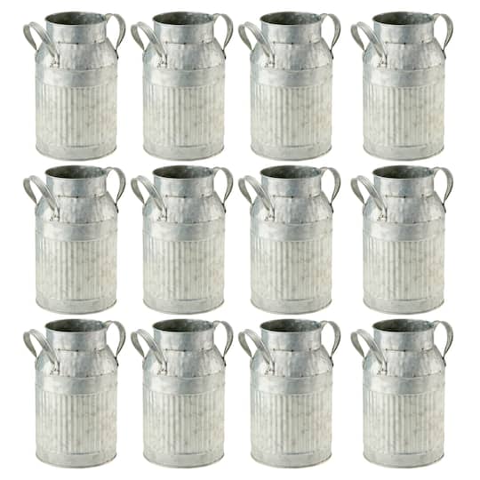 12 Pack: 8" Galvanized Decorative Milk Jug by Ashland®